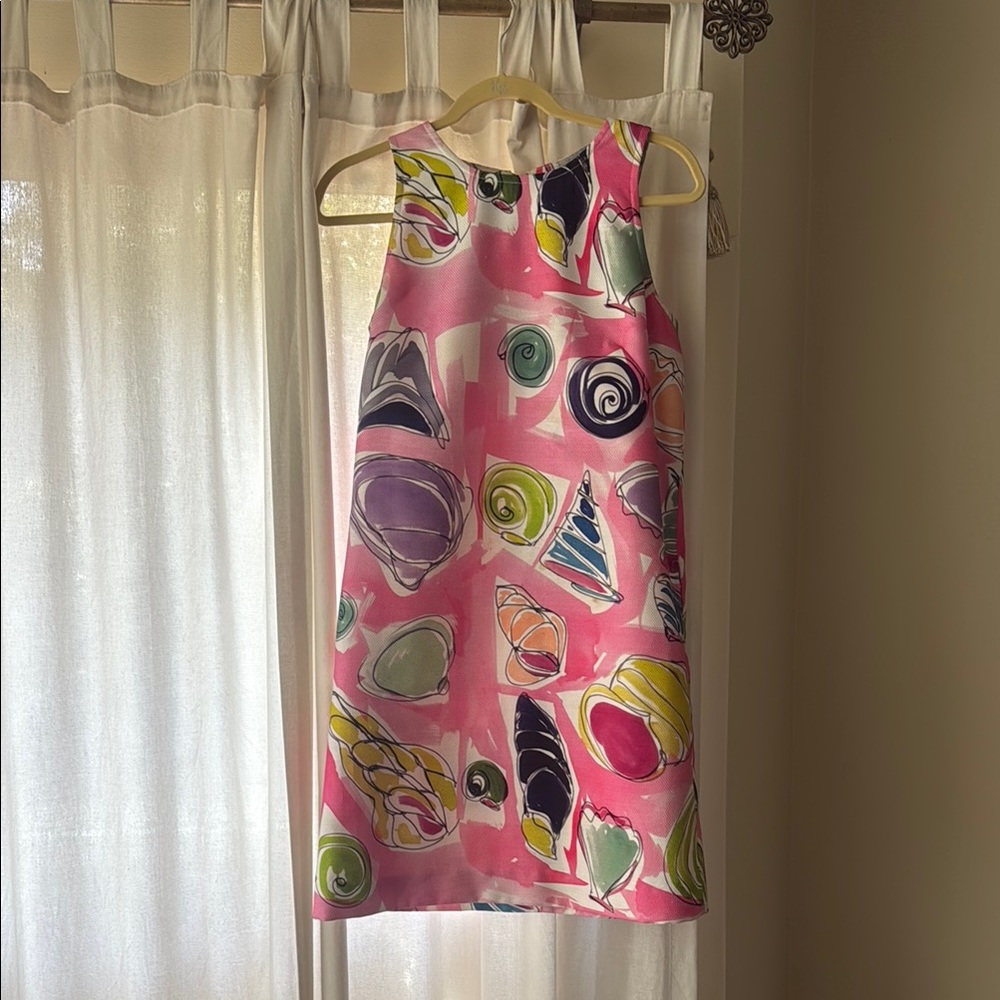 Sara Campbell Pink Abstract Sleeveless Dress